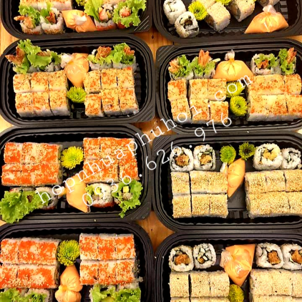 HỘP NHỰA ĐỰNG SUSHI HT203